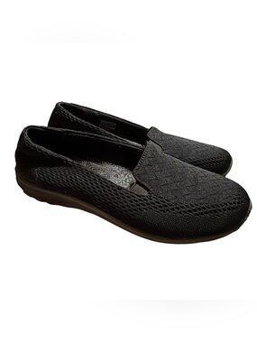 Skechers Shoes Women's 7.5 Black Reggae Relaxed Fit Comfort Slip On Loafers